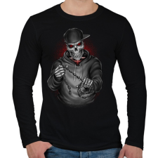 PRINTFASHION Végrehajtó - Férfi hosszú ujjú póló - Fekete férfi póló