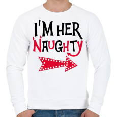 PRINTFASHION Velem van - Férfi pulóver - Fehér