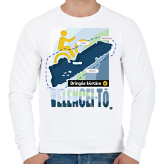 PRINTFASHION Velencei-tó körbetekerés pipa - Férfi pulóver - Fehér