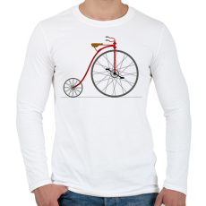 PRINTFASHION Velocipéd - Férfi hosszú ujjú póló - Fehér
