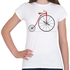 PRINTFASHION Velocipéd - Női póló - Fehér