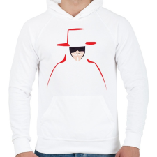 PRINTFASHION Vendetta - Férfi kapucnis pulóver - Fehér férfi pulóver, kardigán