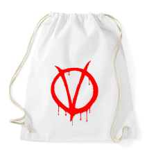 PRINTFASHION Vendetta logo - Sportzsák, Tornazsák - Fehér tornazsák