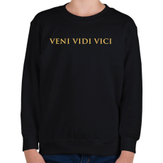 PRINTFASHION Veni Vidi Vici Gold - Gyerek pulóver - Fekete