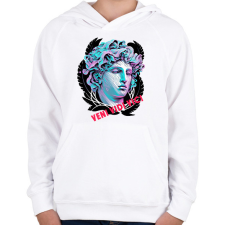 PRINTFASHION Veni Vidi Vici - Gyerek kapucnis pulóver - Fehér gyerek pulóver, kardigán