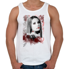 PRINTFASHION Vér és fajdalom - Férfi atléta - Fehér