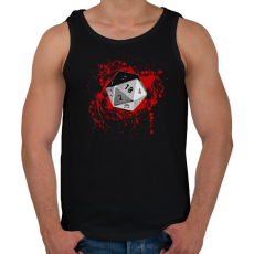 PRINTFASHION Véres D20 - Férfi atléta - Fekete