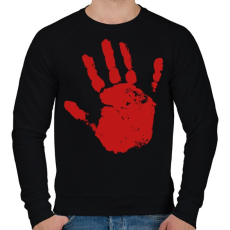 PRINTFASHION Véres kéz - Férfi pulóver - Fekete