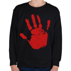 PRINTFASHION Véres kéz - Gyerek pulóver - Fekete