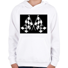 PRINTFASHION Verseny - Gyerek kapucnis pulóver - Fehér