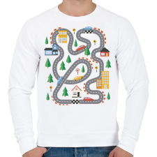 PRINTFASHION Versenypálya - Férfi pulóver - Fehér férfi pulóver, kardigán