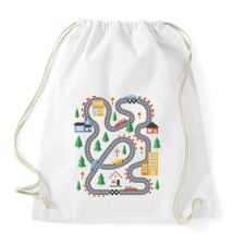 PRINTFASHION Versenypálya - Sportzsák, Tornazsák - Fehér tornazsák