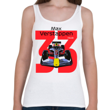 PRINTFASHION Verstappen 33 autóversenyző - fekete felirat - Női atléta - Fehér női trikó
