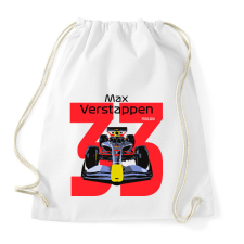 PRINTFASHION Verstappen 33 autóversenyző - fekete felirat - Sportzsák, Tornazsák - Fehér tornazsák