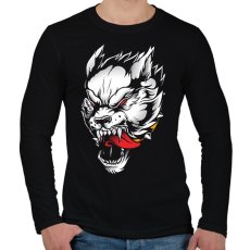 PRINTFASHION Vérszomjas farkas - Férfi hosszú ujjú póló - Fekete