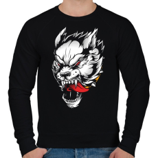 PRINTFASHION Vérszomjas farkas - Férfi pulóver - Fekete