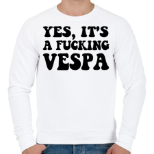 PRINTFASHION Vespa - Férfi pulóver - Fehér férfi pulóver, kardigán