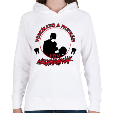 PRINTFASHION Veszélyes a munkám - Női kapucnis pulóver - Fehér női pulóver, kardigán