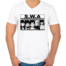 PRINTFASHION Veszélyes csillagharcosok - Férfi V-nyakú póló - Fehér férfi póló