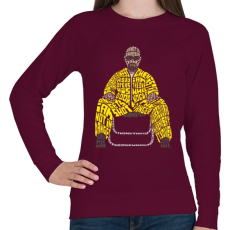 PRINTFASHION Veszélyes vagyok - Női pulóver - Bordó