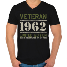 PRINTFASHION Veteran_1962 - Férfi V-nyakú póló - Fekete