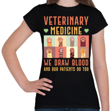 PRINTFASHION Veterinary medicine - Állatgyógyászat - Női póló - Fekete női póló