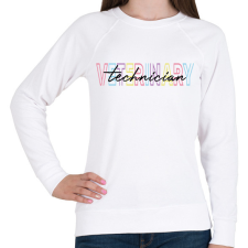 PRINTFASHION Veterinary technician - Női pulóver - Fehér női pulóver, kardigán