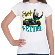 PRINTFASHION Vettel F1 - Női póló - Fehér férfi póló