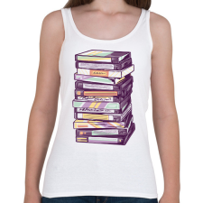 PRINTFASHION VHS kazetták - Női atléta - Fehér női trikó
