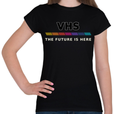 PRINTFASHION VHS retro - Női póló - Fekete