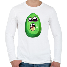 PRINTFASHION Vicces avokádó - Férfi hosszú ujjú póló - Fehér férfi póló