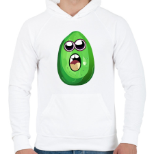 PRINTFASHION Vicces avokádó - Férfi kapucnis pulóver - Fehér férfi pulóver, kardigán