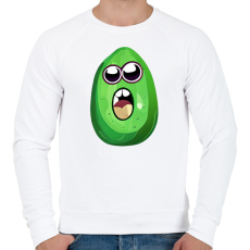 PRINTFASHION Vicces avokádó - Férfi pulóver - Fehér