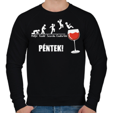 PRINTFASHION Vicces boros hét - Férfi pulóver - Fekete