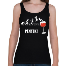 PRINTFASHION Vicces boros hét - Női atléta - Fekete női trikó