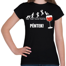 PRINTFASHION Vicces boros hét - Női póló - Fekete női póló