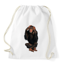 PRINTFASHION Vicces Csimpánz - Sportzsák, Tornazsák - Fehér tornazsák