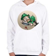 PRINTFASHION Vicces detektív póló minta - Gyerek kapucnis pulóver - Fehér gyerek pulóver, kardigán