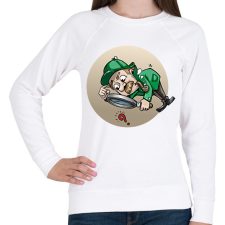 PRINTFASHION Vicces detektív póló minta - Női pulóver - Fehér női pulóver, kardigán