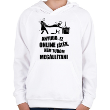 PRINTFASHION Vicces gamer minta - Gyerek kapucnis pulóver - Fehér gyerek pulóver, kardigán