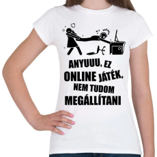 PRINTFASHION Vicces gamer minta - Női póló - Fehér