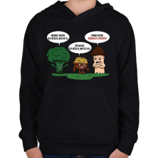 PRINTFASHION Vicces gomba - Gyerek kapucnis pulóver - Fekete
