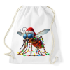 PRINTFASHION Vicces gonosz karácsonyi szúnyog - izzósorral - Sportzsák, Tornazsák - Fehér