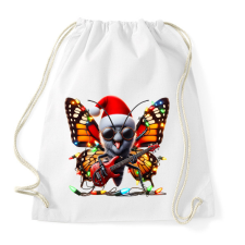 PRINTFASHION Vicces karácsonyi gitáros rocker party pillangó / lepke - Sportzsák, Tornazsák - Fehér tornazsák