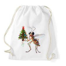 PRINTFASHION Vicces karácsonyi party szúnyog - Sportzsák, Tornazsák - Fehér tornazsák