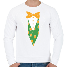 PRINTFASHION Vicces öltöny - Férfi pulóver - Fehér férfi pulóver, kardigán