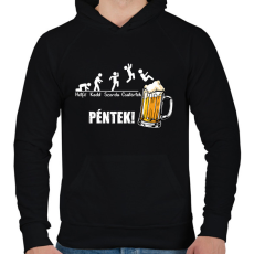 PRINTFASHION Vicces sörös hét - Férfi kapucnis pulóver - Fekete
