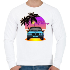 PRINTFASHION Vice City - BMW - Férfi pulóver - Fehér