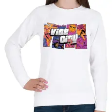 PRINTFASHION Vice City kalandok - Női pulóver - Fehér