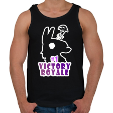 PRINTFASHION Victory Royale - Férfi atléta - Fekete atléta, trikó